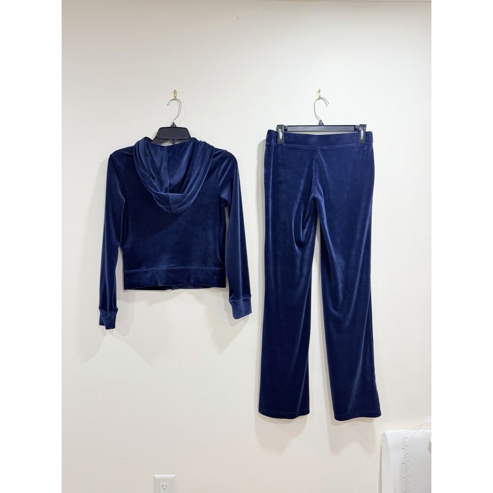 Juicy Couture Velour Tracksuit Regal Blue Rhinestone Y2K Size S NWOT - Picture 6 of 8